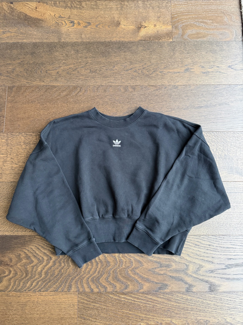 Adidas Black Embroidered Logo Sweatshirt
